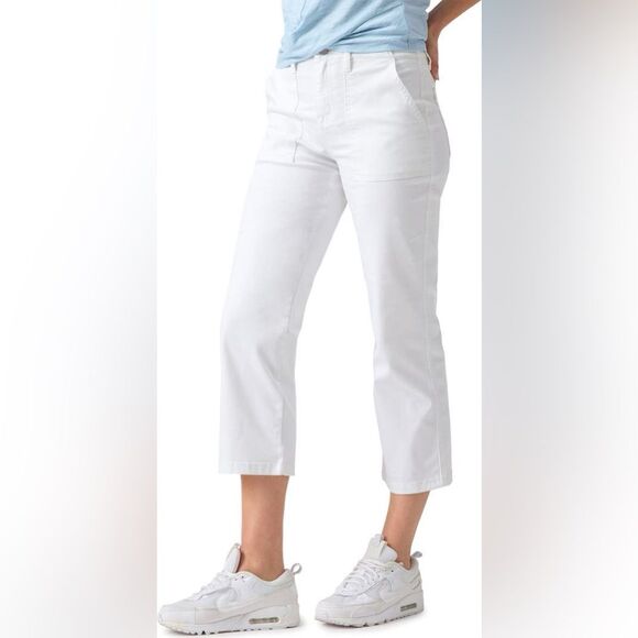 NWT Sanctuary Women's Vacation Crop High Rise Flare Leg Pants in Blue Size 18W - Picture 8 of 8